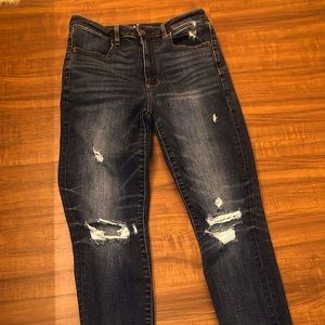 American Eagle Distressed High Waist Skinny Jeans